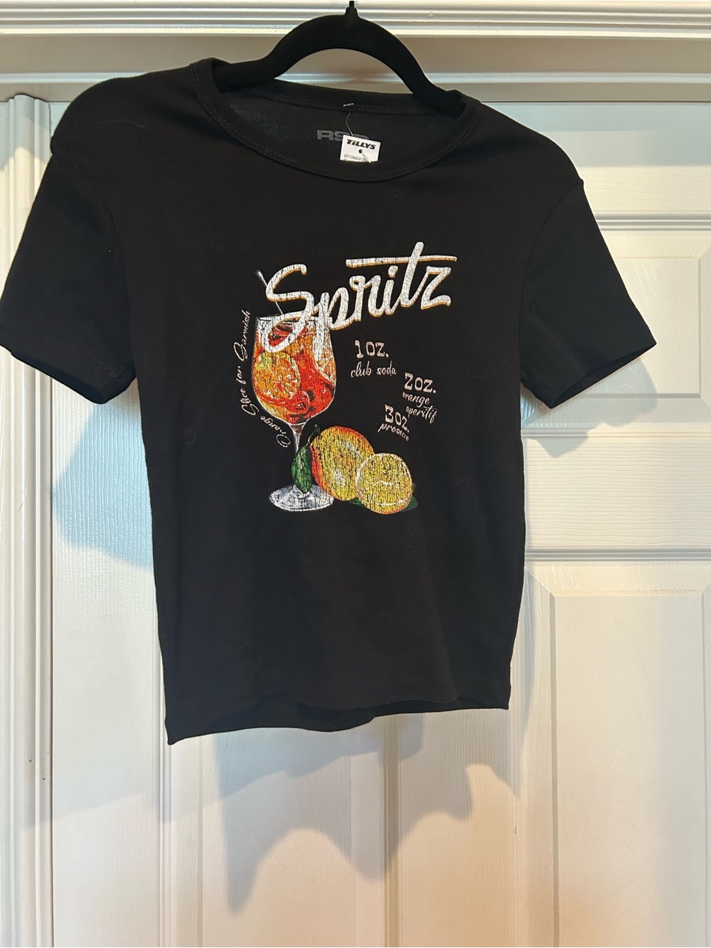 RSQ, Sz L, N T, Spritz' Graphic Tee - Retro Drink Print